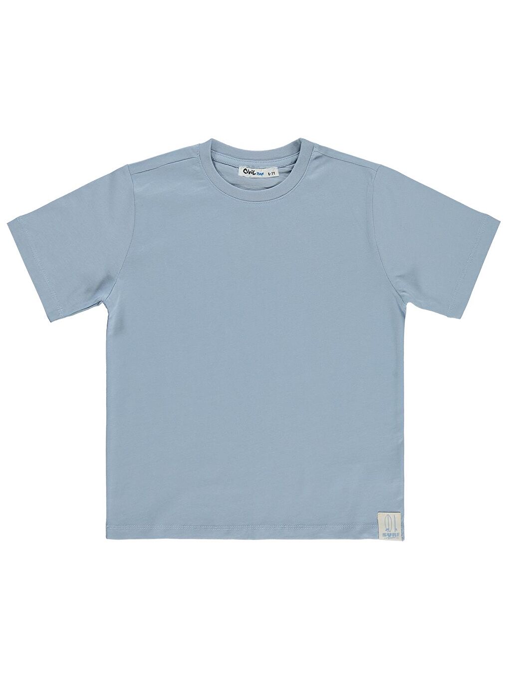 İndigo Boys Basic Surf Etiketli 6-9 Yaş Tişört - Mavi