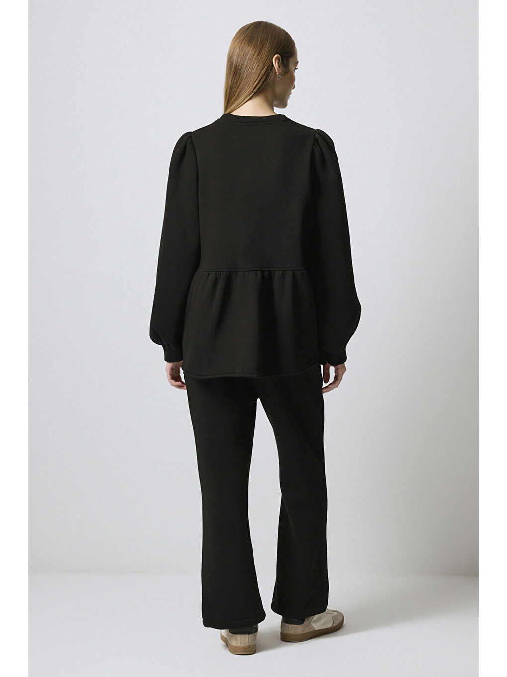 Siyah Beli Büzgülü Örme Takım-3