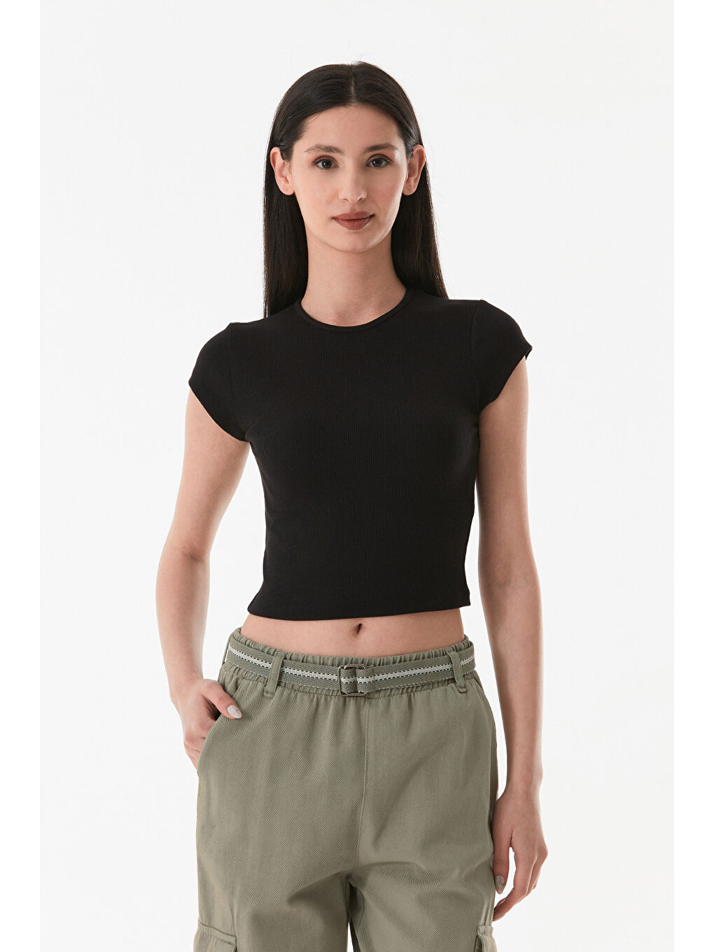 Siyah Basic Fitilli Body