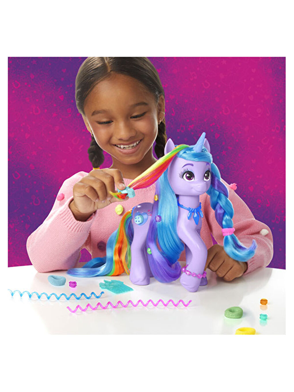 My Little Pony Renksiz Izzy Moonbow Gökkuşaği Stili F8825 - 7