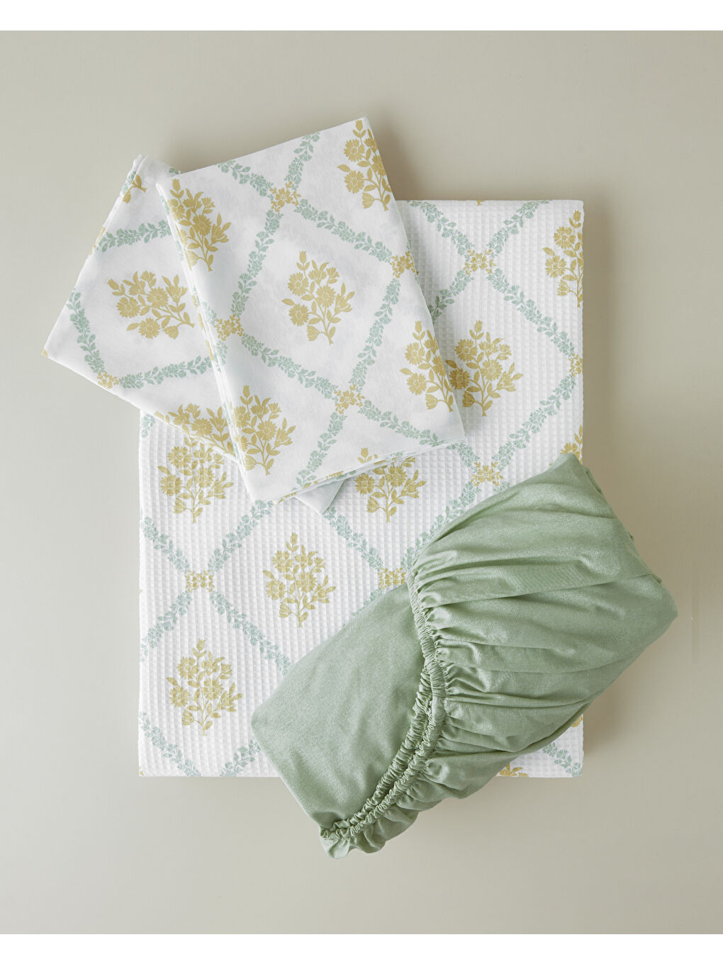 Aurelia Çift Kişilik Pike Takımı 200x220 cm Sarı