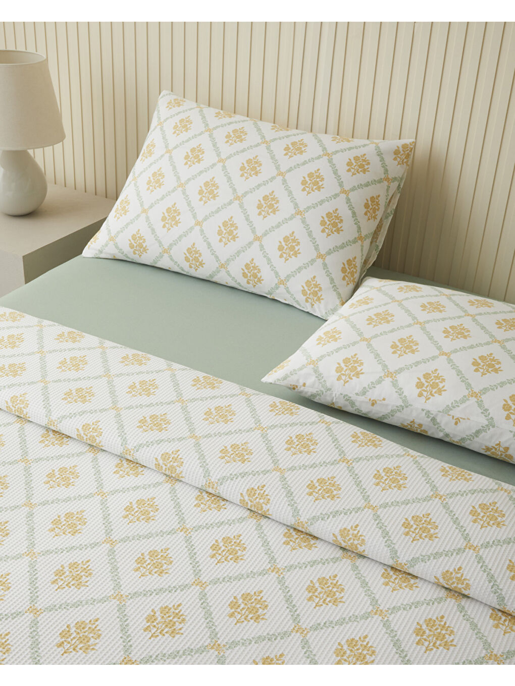 Aurelia Çift Kişilik Pike Takımı 200x220 cm Sarı-2