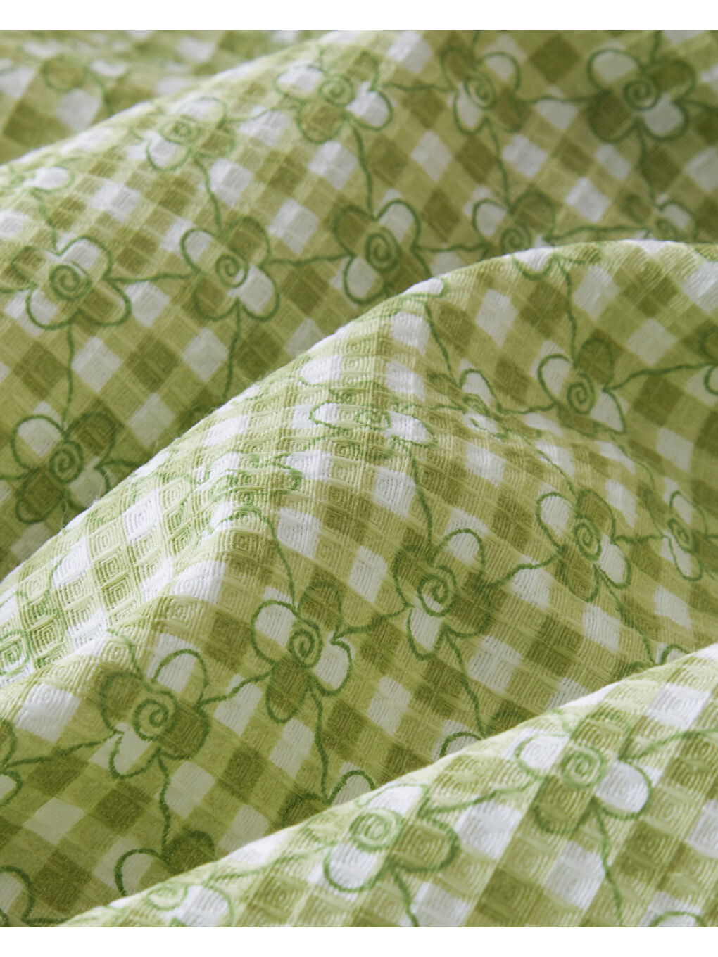 Clover Çift Kişilik Pike Takımı 200x220 cm Yeşil-4