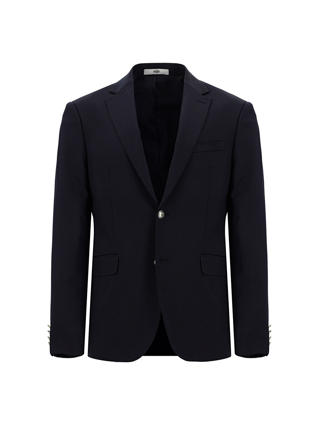 Lacivert Regular Fit Yünlü Blazer Ceket