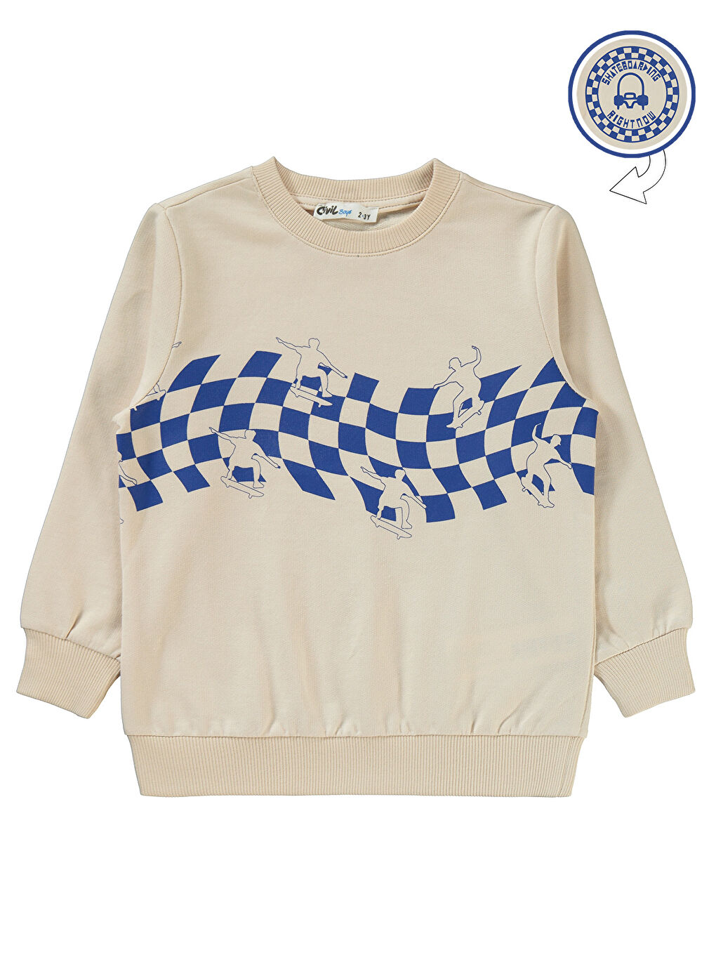 Civil Taş Erkek Çocuk Sweatshirt 2-5 Yaş Taş