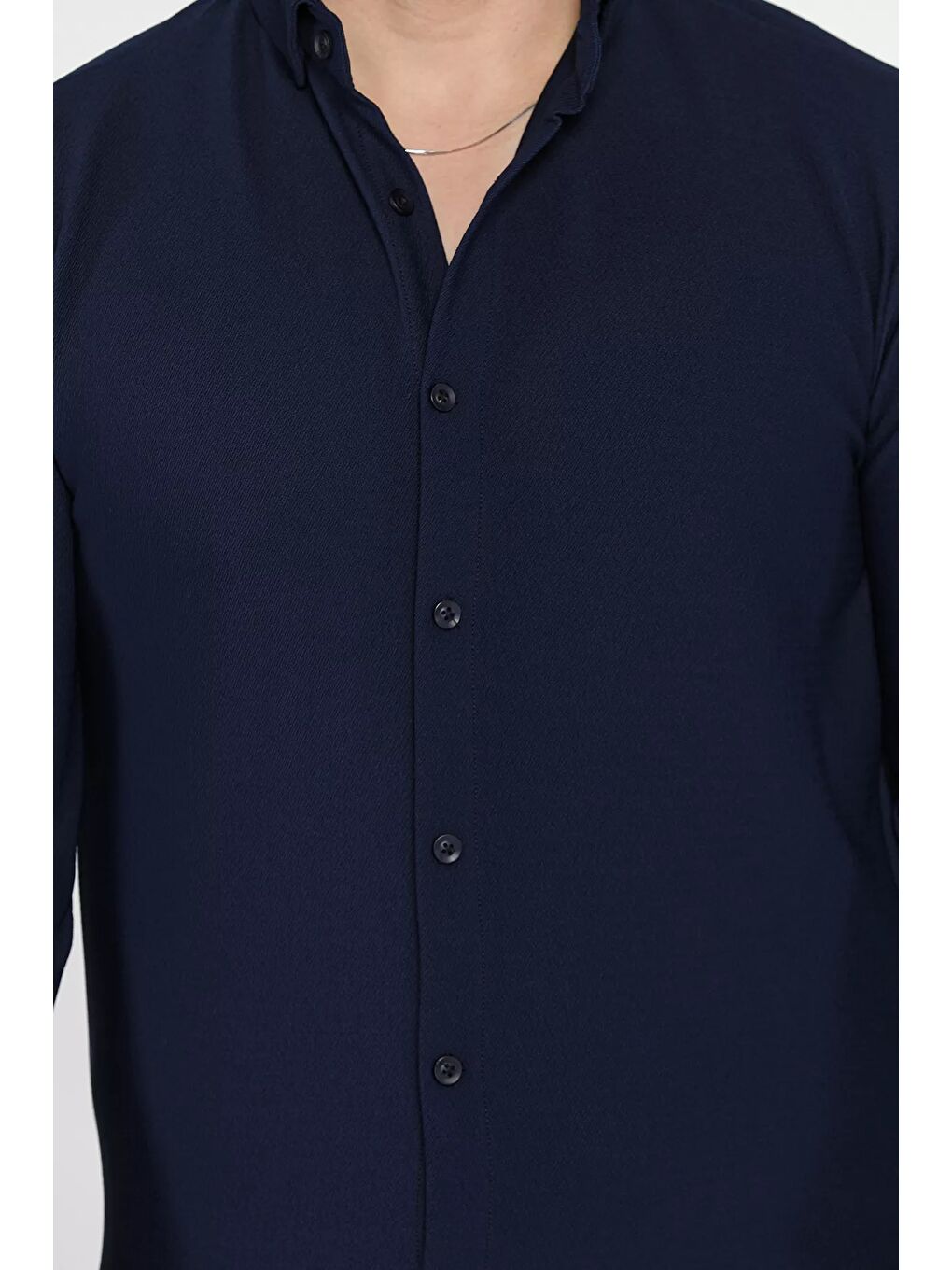 Lacivert Erkek Uzun Kol Gömlek-3