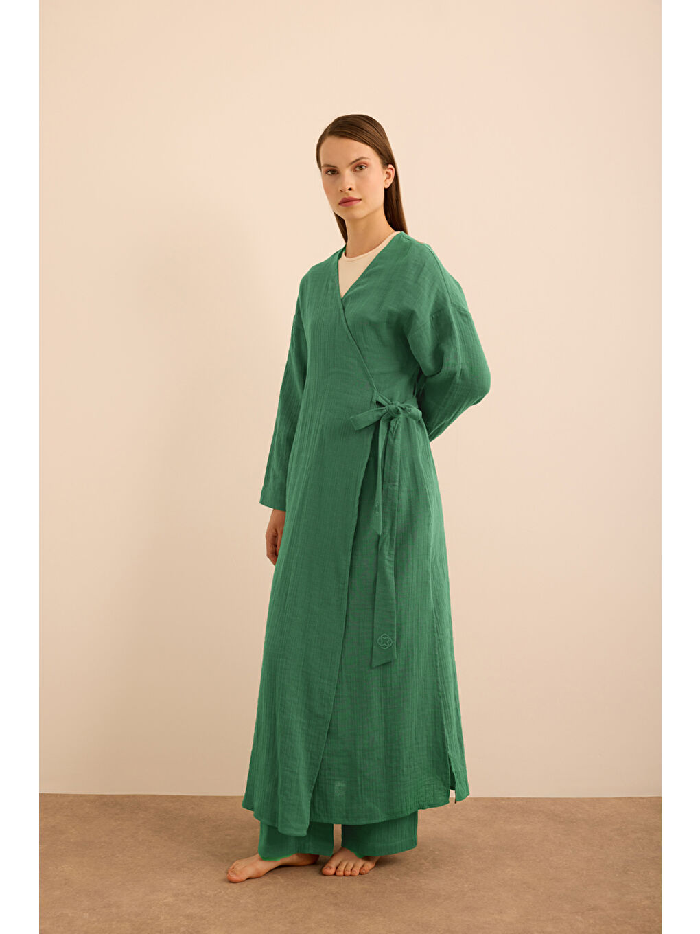 Haki Viscon Pamuk , Yandan Bağlamalı Sabahlık-3