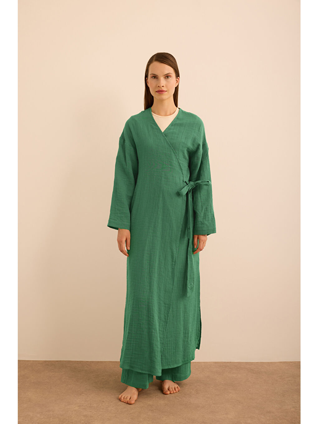 Haki Viscon Pamuk , Yandan Bağlamalı Sabahlık-4