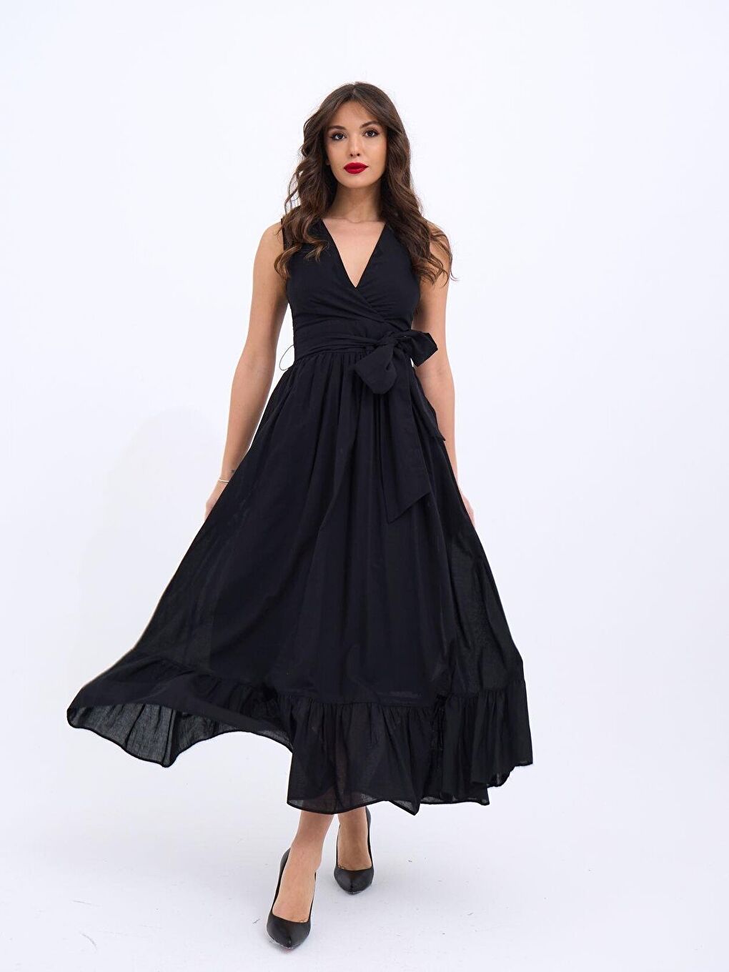 Siyah 6921 ELBİSE-SİYAH