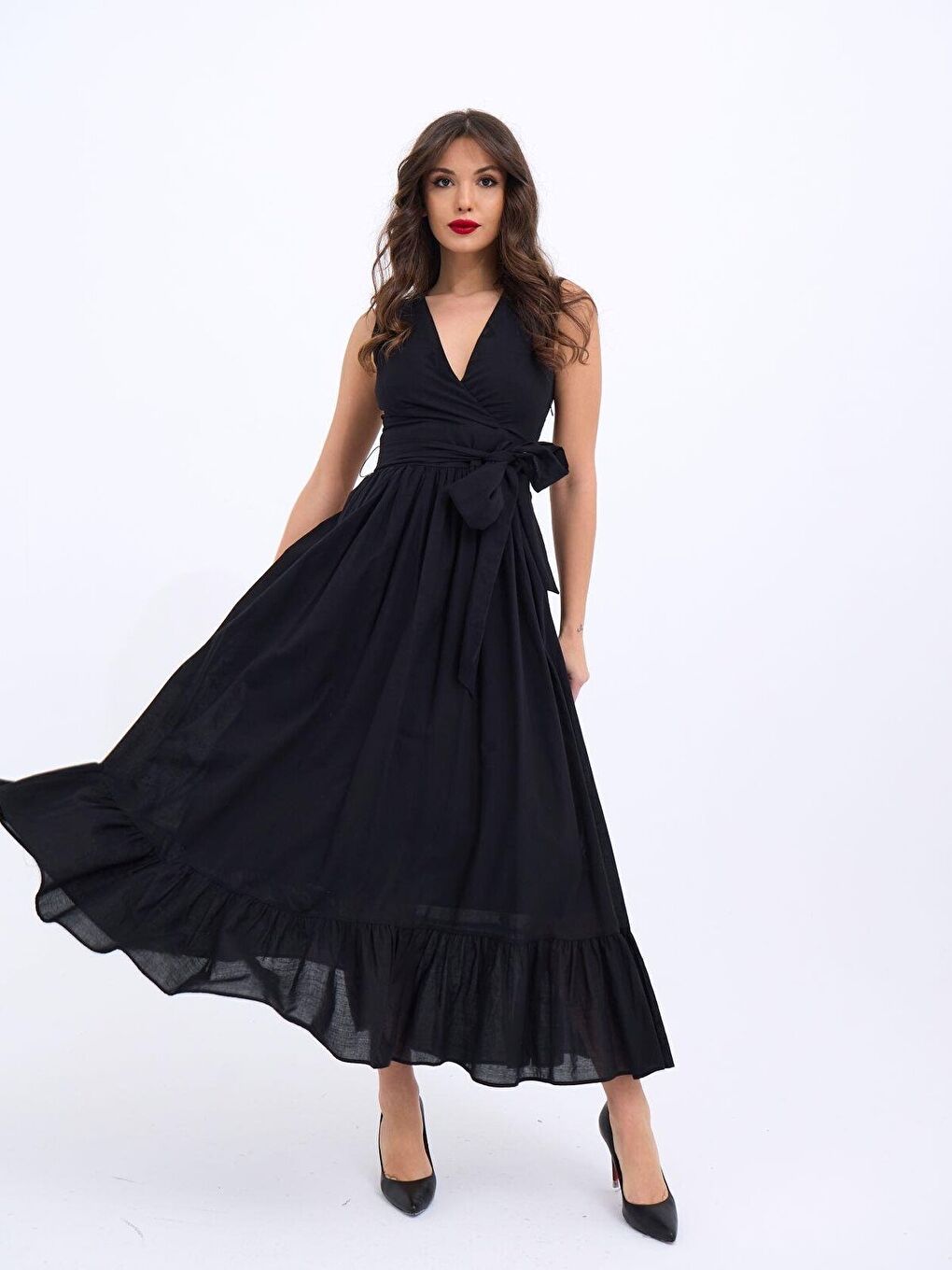 Siyah 6921 ELBİSE-SİYAH-4