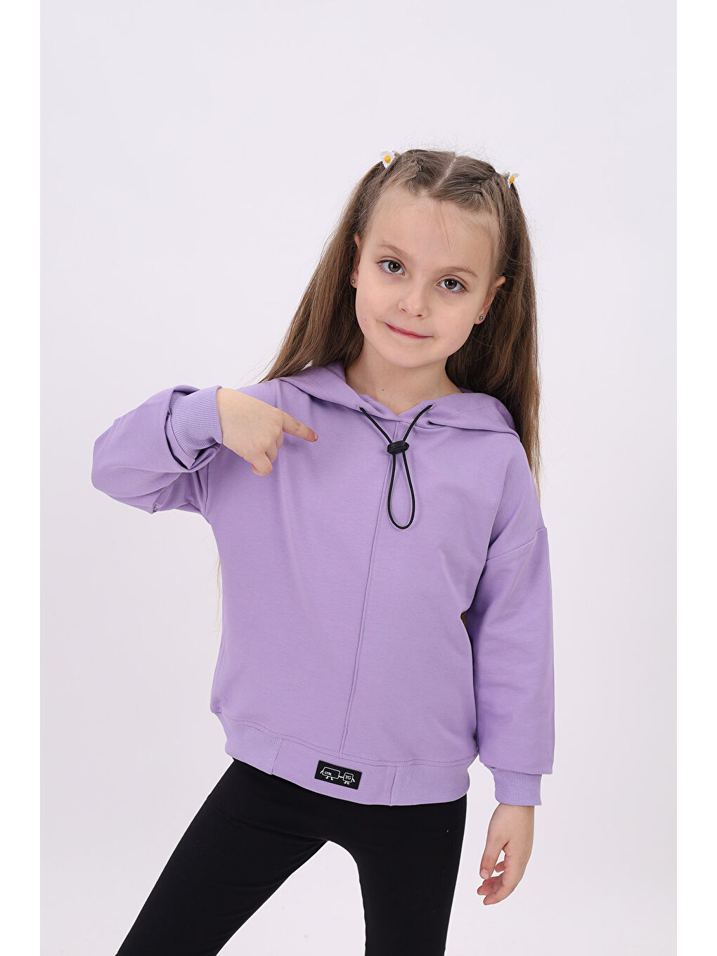 Lila Kız Çocuk Sweatshirt-1