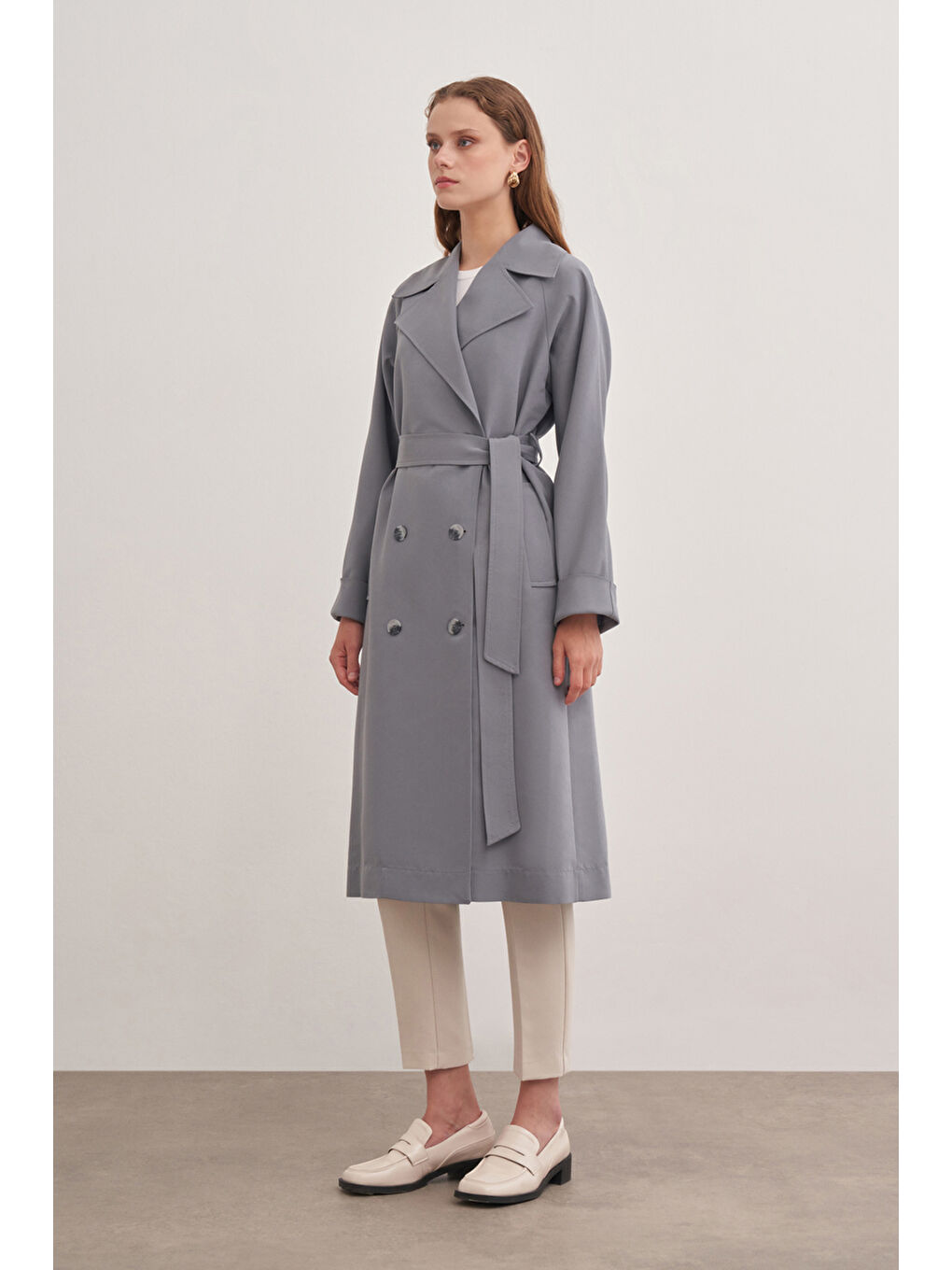 Gri 7163111  Regular Trençkot-1