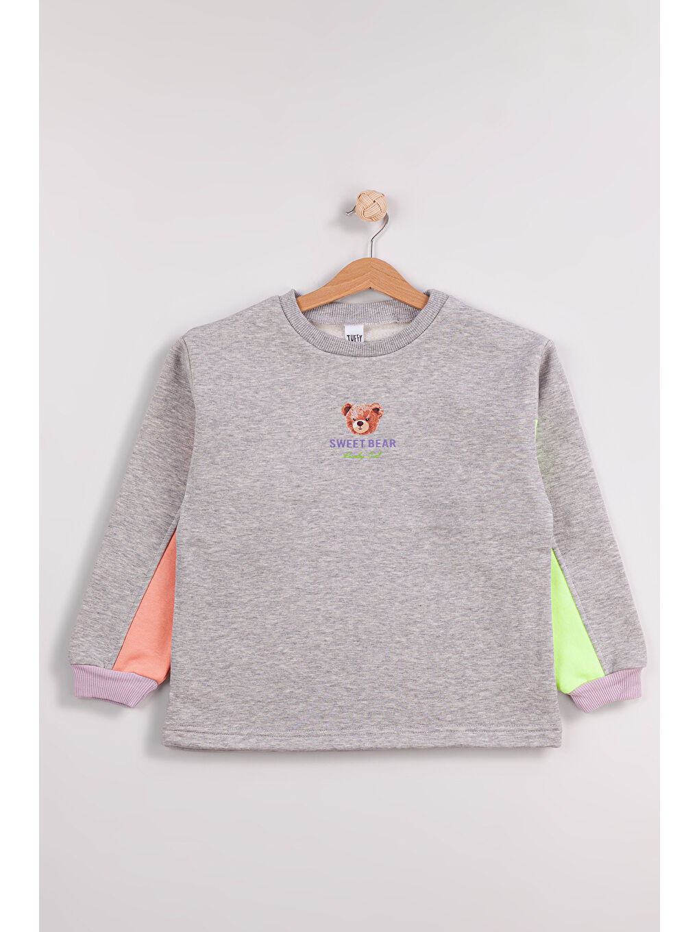 MİSSTUFFY Yeşil Kız Çocuk Orta Kalınlıkta Baskılı 2'li Paket Sweatshirt - 4