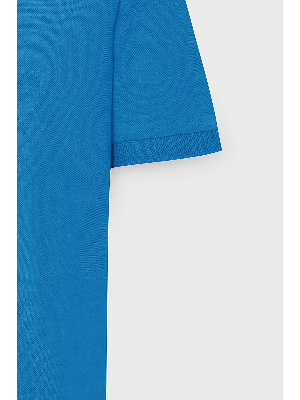 Erkek Turkuaz Dar Kesim Polo Yaka %100 Pamuk Kısa Kollu Tişört-2