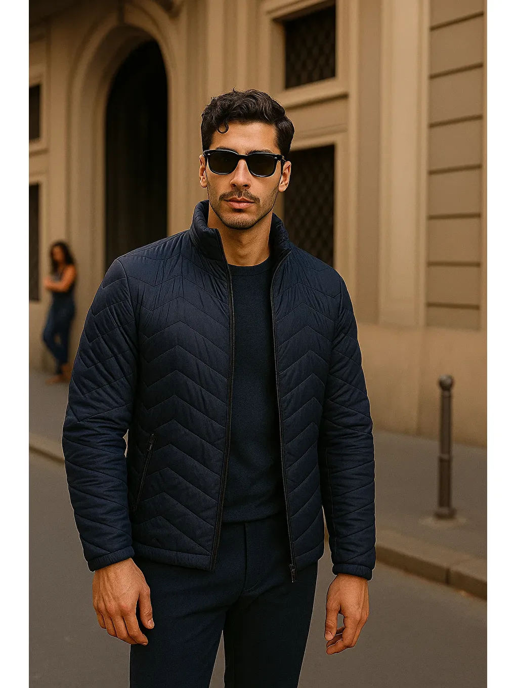 Erkek Günlük Comfort Lacivert Şişme Mont-3