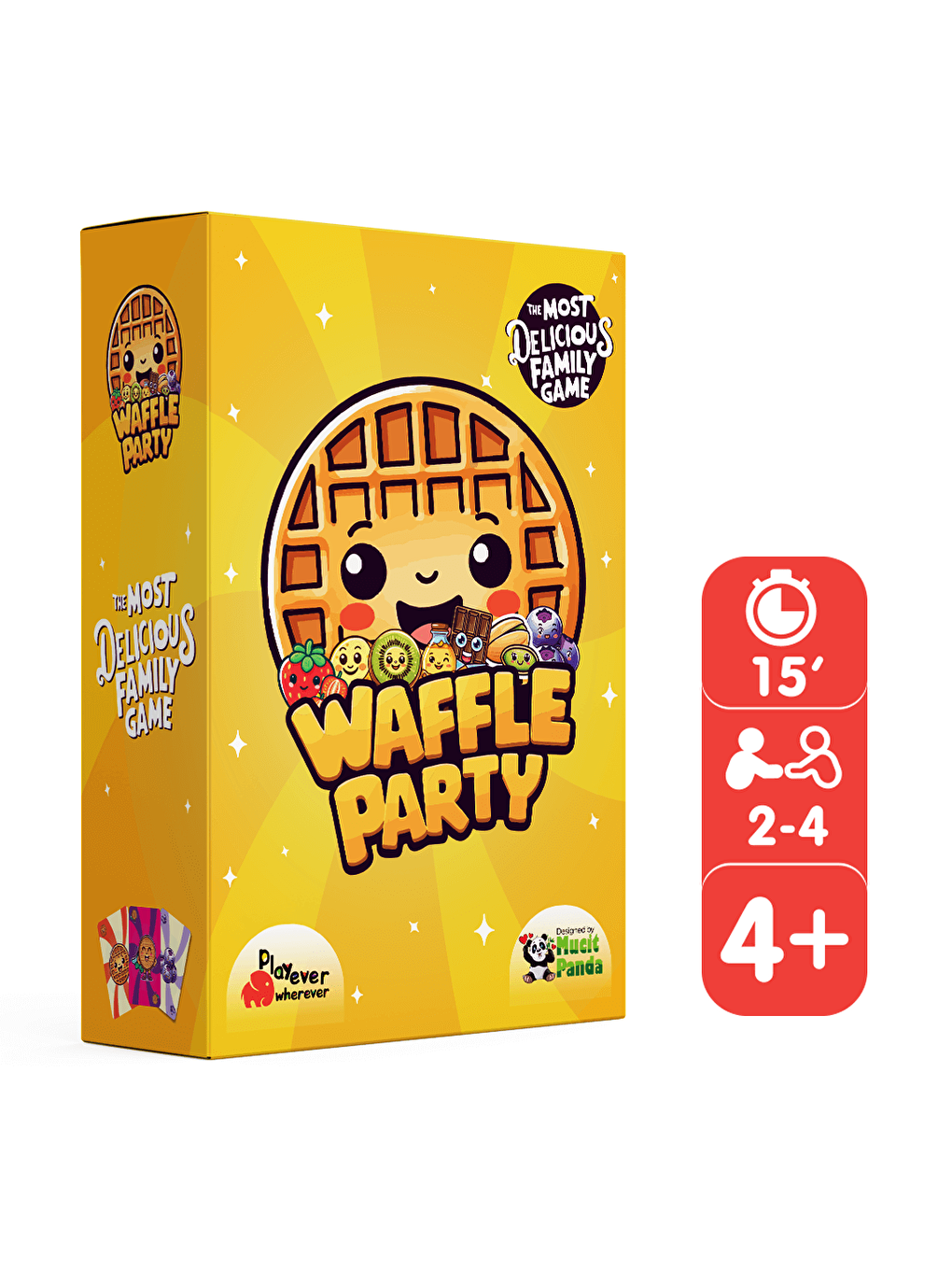 Playever Renksiz Waffle Party, Okul Öncesi Dikkat, Görsel Algı ve Refleks Geliştiren Kart Oyunu (4-7 Yaş) - 1