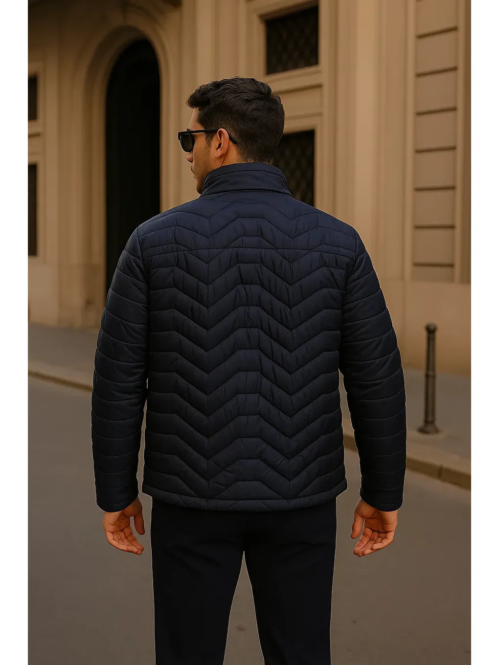 Erkek Günlük Comfort Lacivert Şişme Mont-4