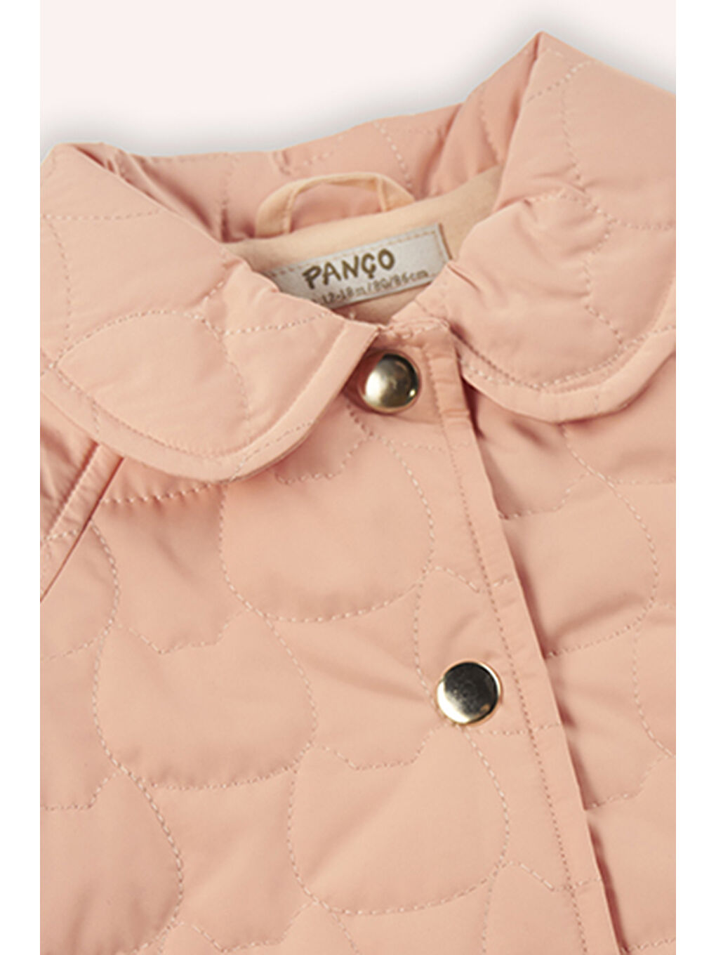 Pembe Kız Bebek Kedi Kapitoneli Somon Ceket-2