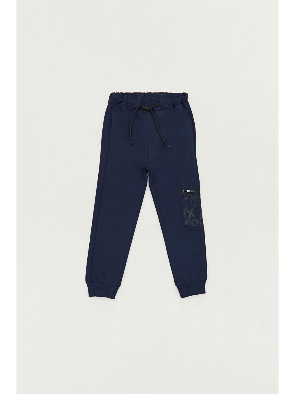 Lacivert Baskılı Kargo Cepli Jogger Erkek Çocuk Eşofman Altı