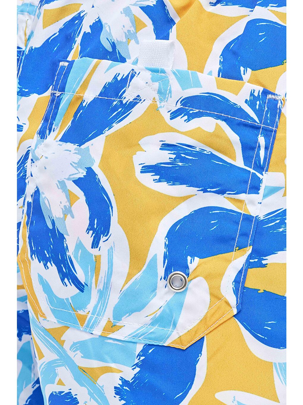 Karışık Erkek Standart Fit Hızlı Kuruyan Desenli Mayo Deniz Şortu-2