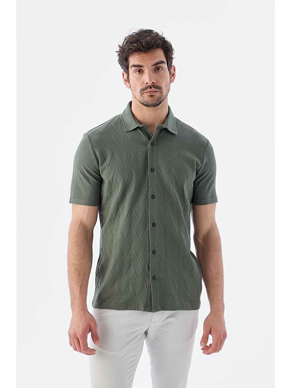 Haki Slim Fit Gömlek
