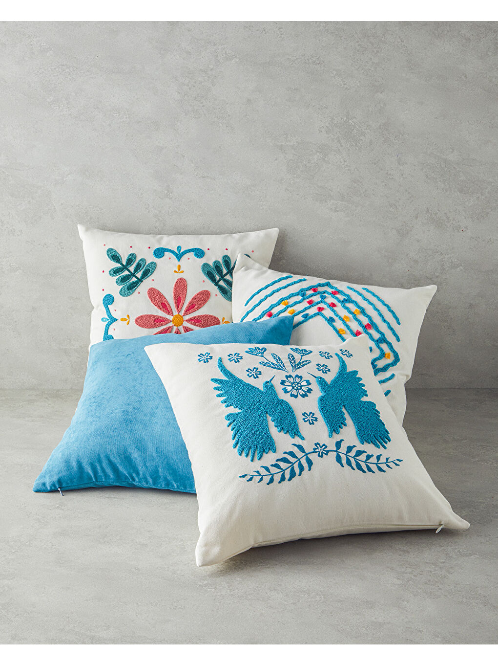 Brims Polyester Kırlent Kılıfı Petrol Mavisi-2