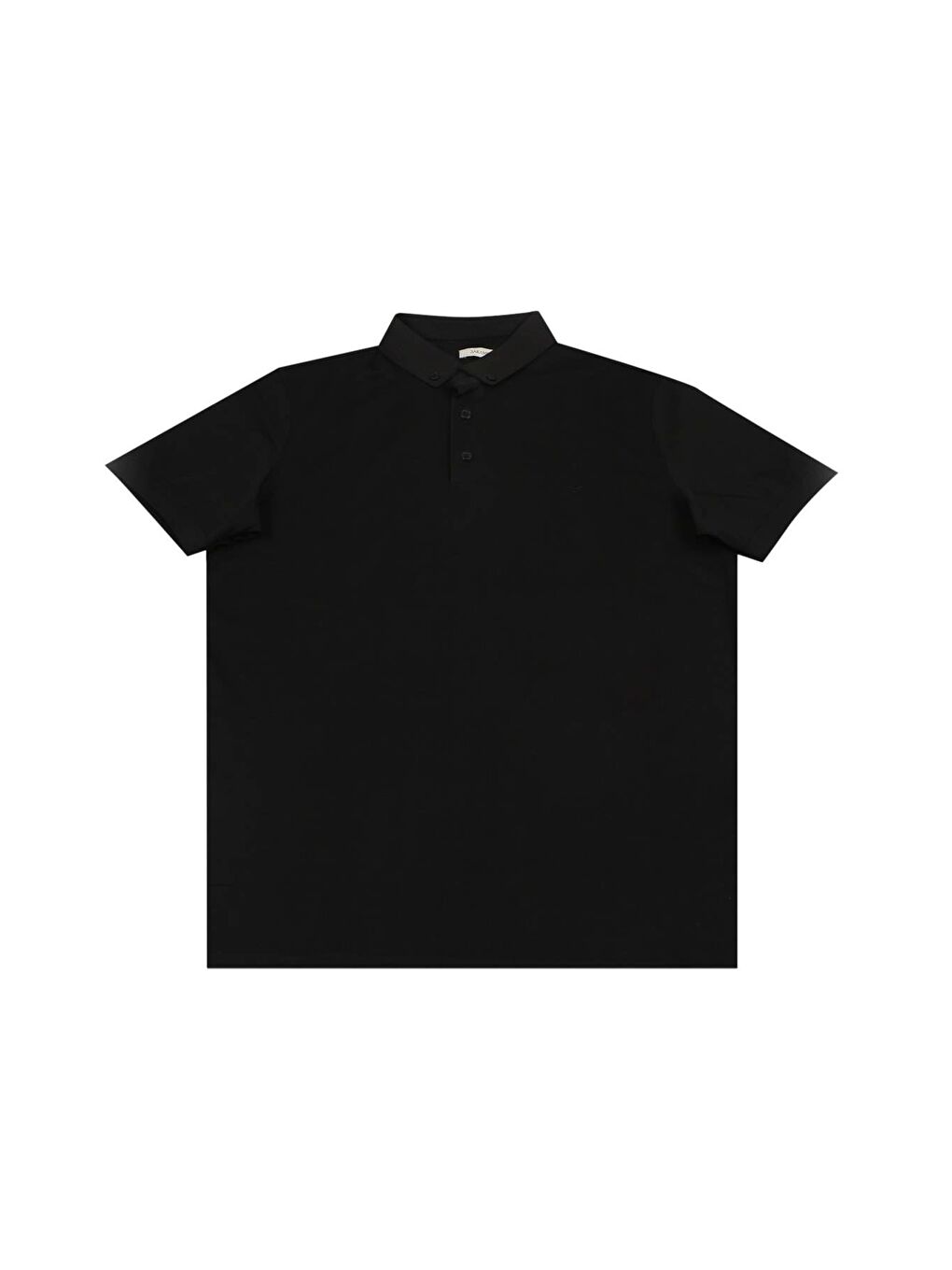 Siyah Slim Fit Düğmeli Polo Yaka T-Shirt-2