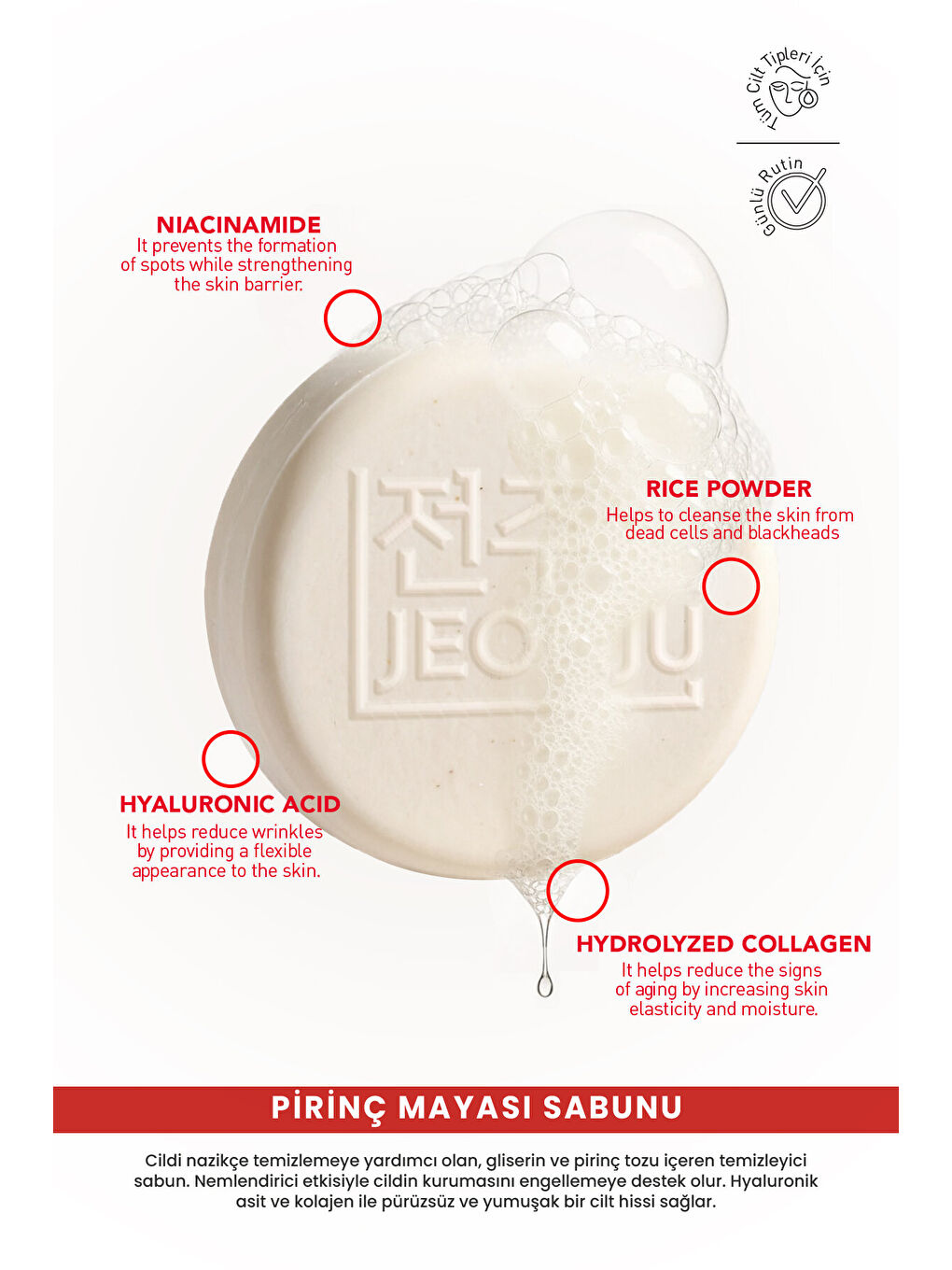 Aydınlatıcı,Beyazlatıcı Pirinç Mayası Sabun-1