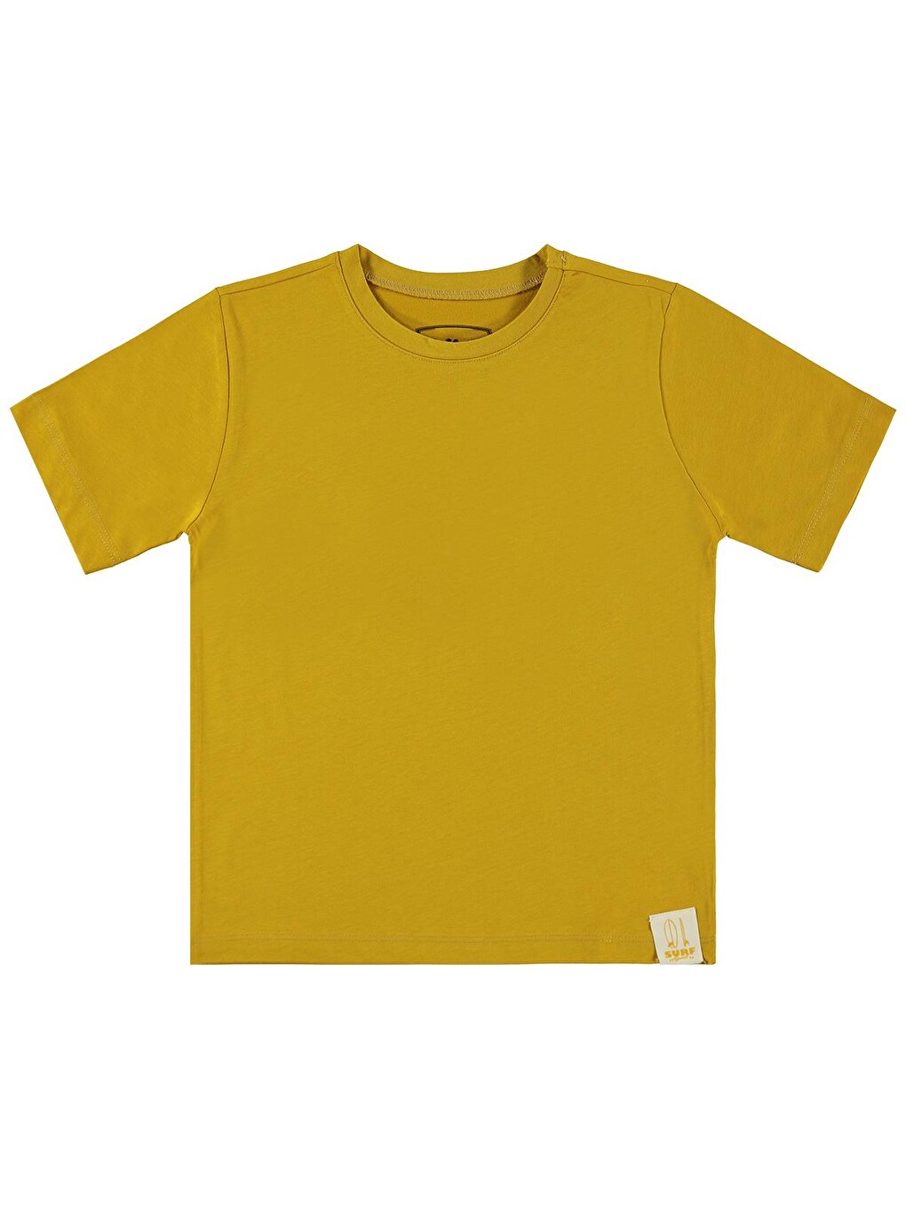Kahverengi Boys Basic Surf Etiketli 6-9 Yaş Tişört - Sarı