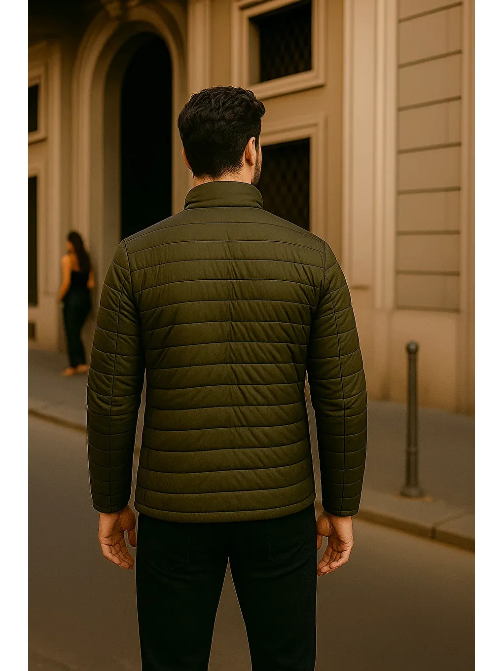 Erkek Günlük Comfort Haki Şişme Mont-4