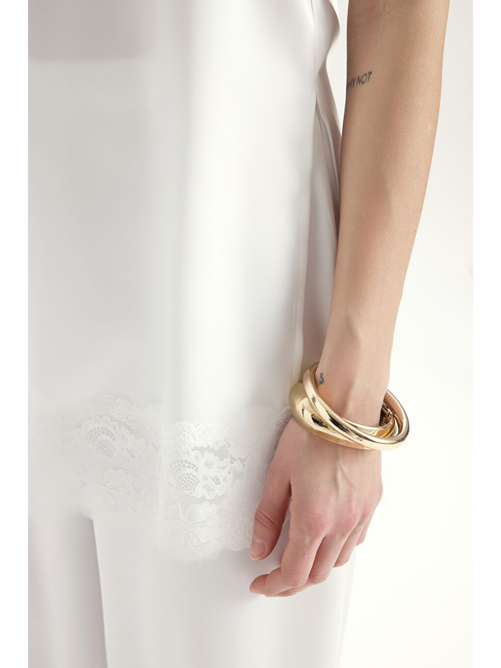 Maris Dantel Detay Beyaz Saten Pantolon Takım-7