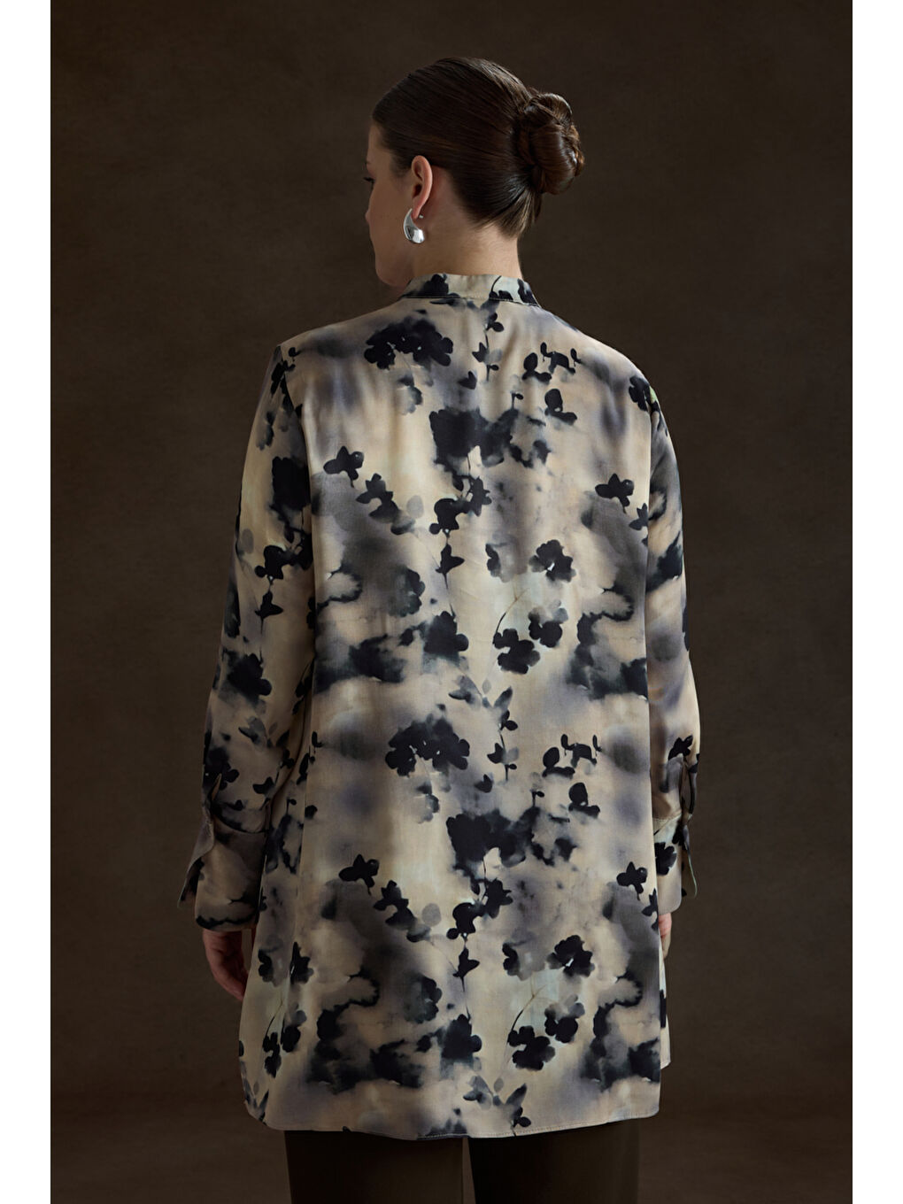 Bej Desenli Viscon Tunik-4