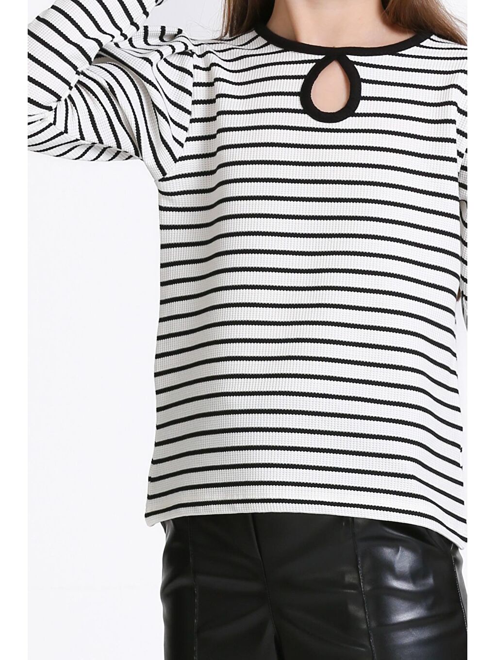 Kız Çocuk Beyaz Çizgili 5-9 Yaş Takım - 23314-1-3