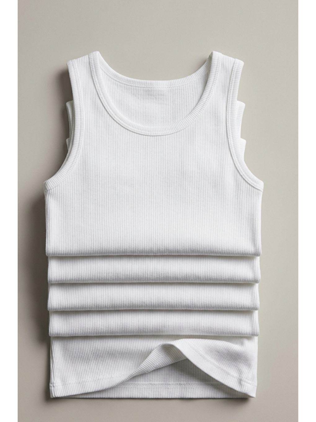 Beyaz 5'Li Paket Derby Desenli Erkek Çocuk Atlet-2