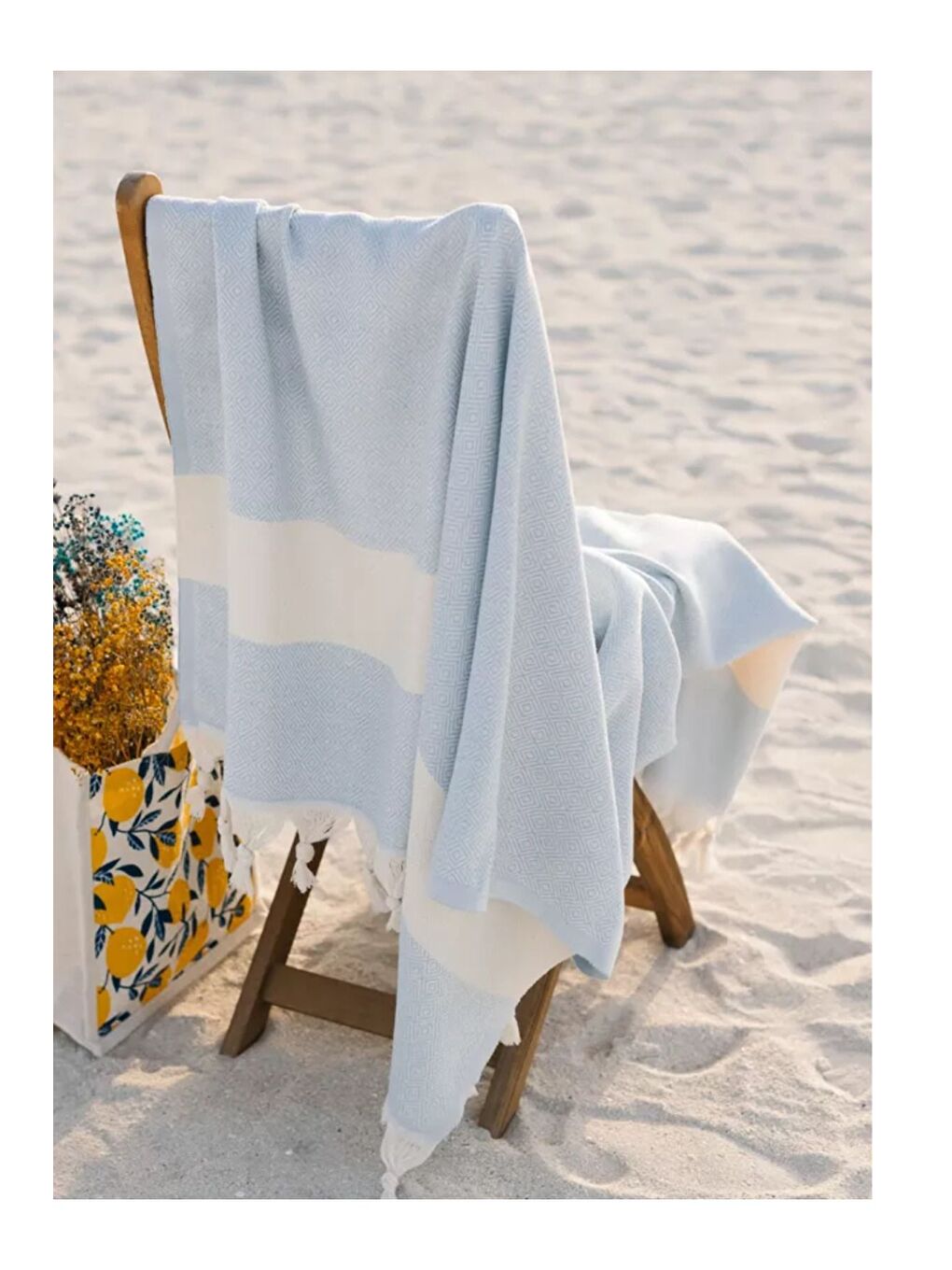 Mavi Yöresel Elmas Peştemal 100x180cm %100 Pamuk A.MAVI/100X180CM-1