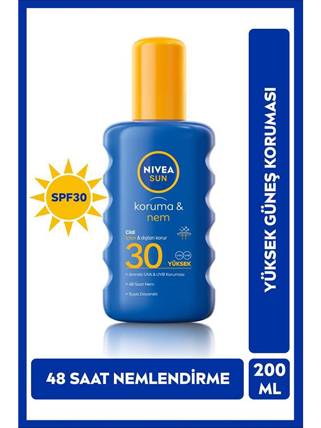 NIVEA Şeffaf Sun Güneş Kremi SPF 30+ Güneş Koruyucu ve Nemlendirici 200 ml Sprey