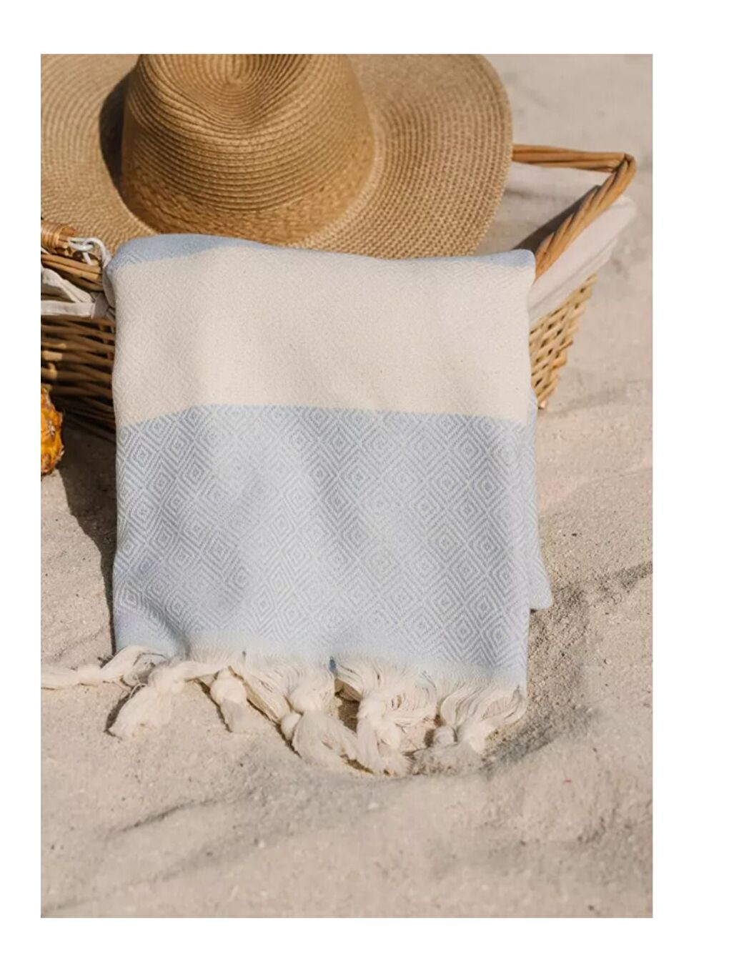 Mavi Yöresel Elmas Peştemal 100x180cm %100 Pamuk A.MAVI/100X180CM-3