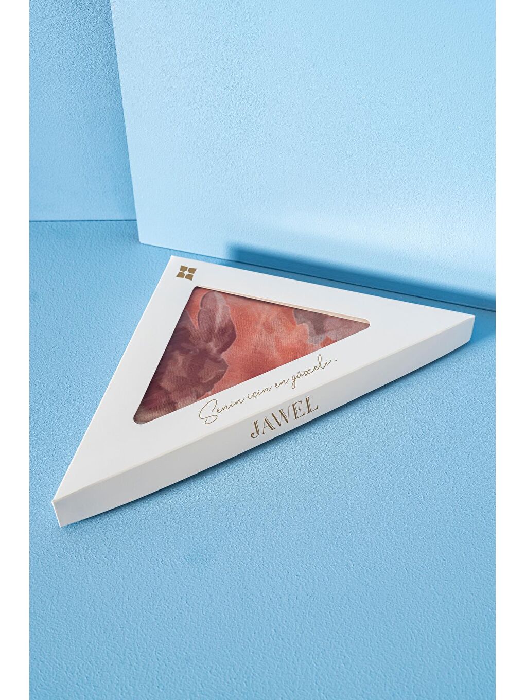 Turuncu Kadın Desenli Aquarelle Soft Şal-1