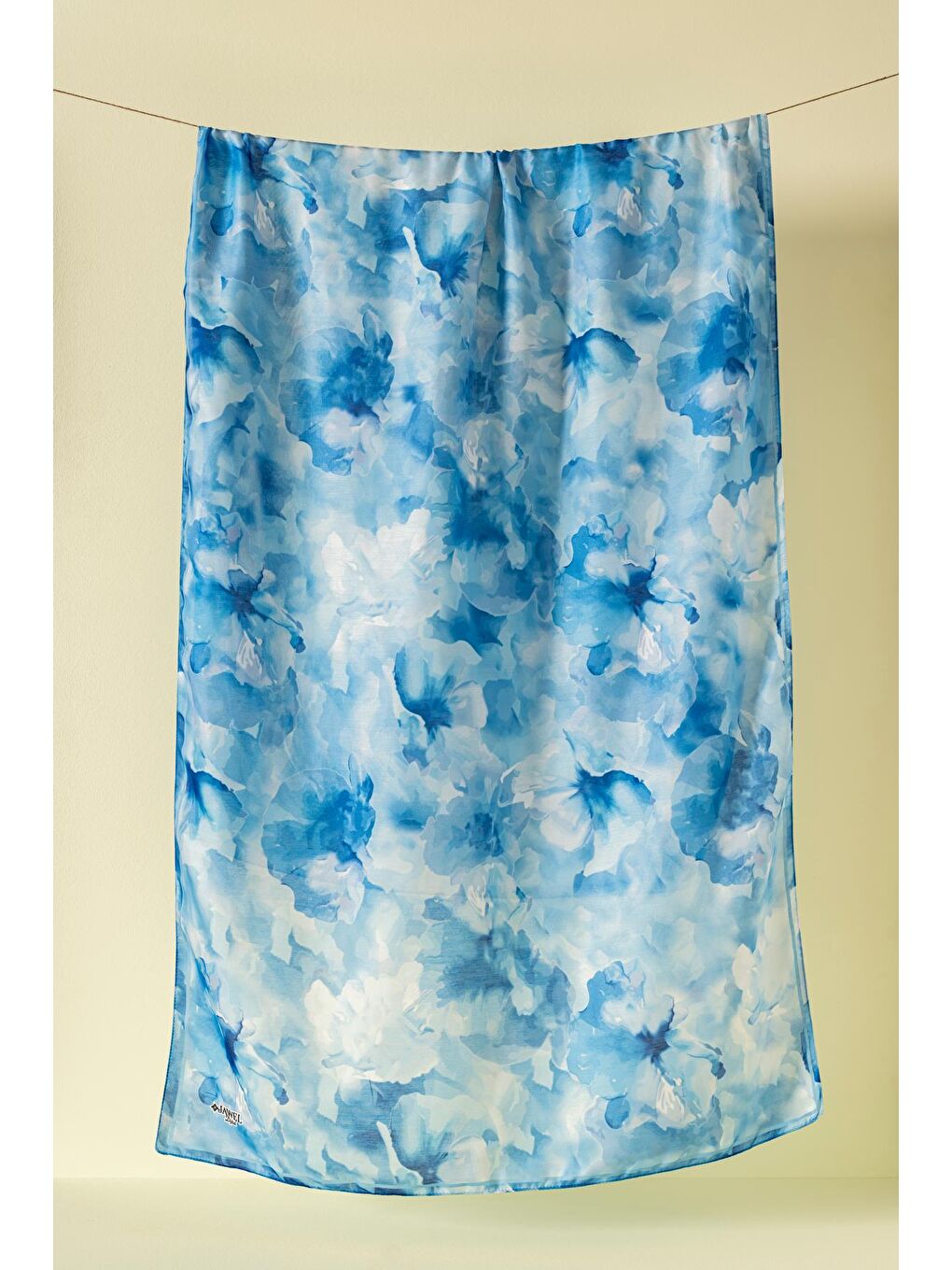 İndigo Kadın Desenli Aquarelle Soft Şal-3