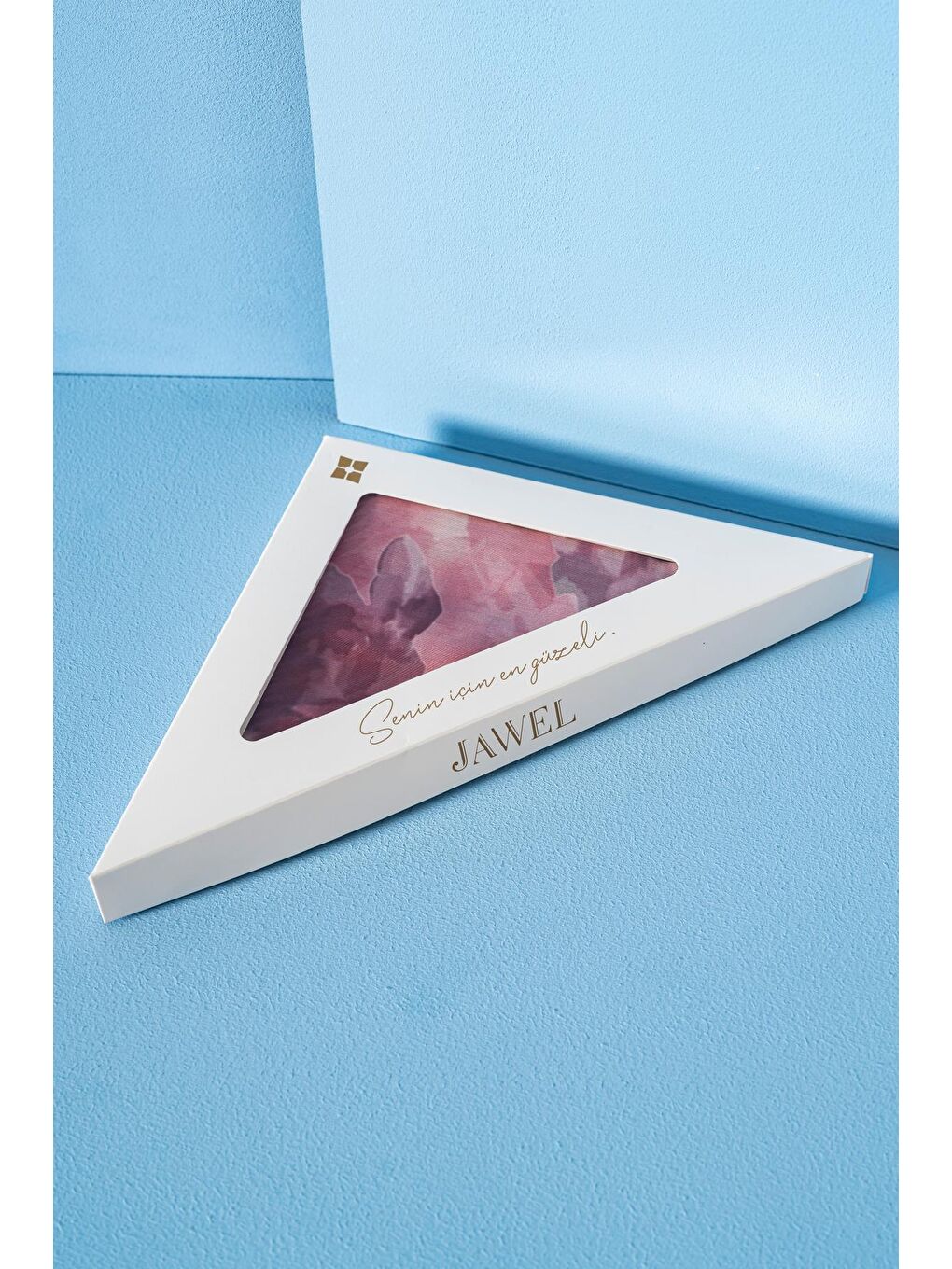 Bordo Kadın Desenli Aquarelle Soft Şal-1