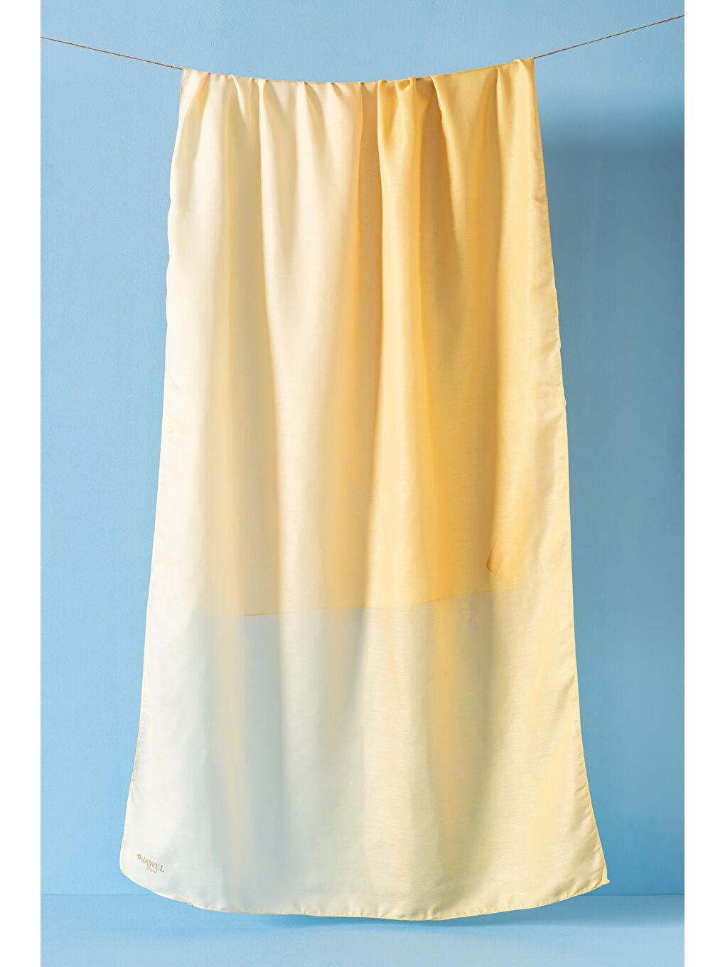 Sarı Kadın Degrade Soft Şal-3