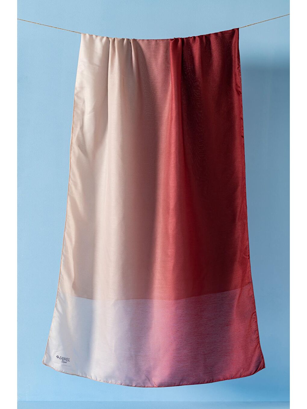 Bordo Kadın Degrade Soft Şal-3