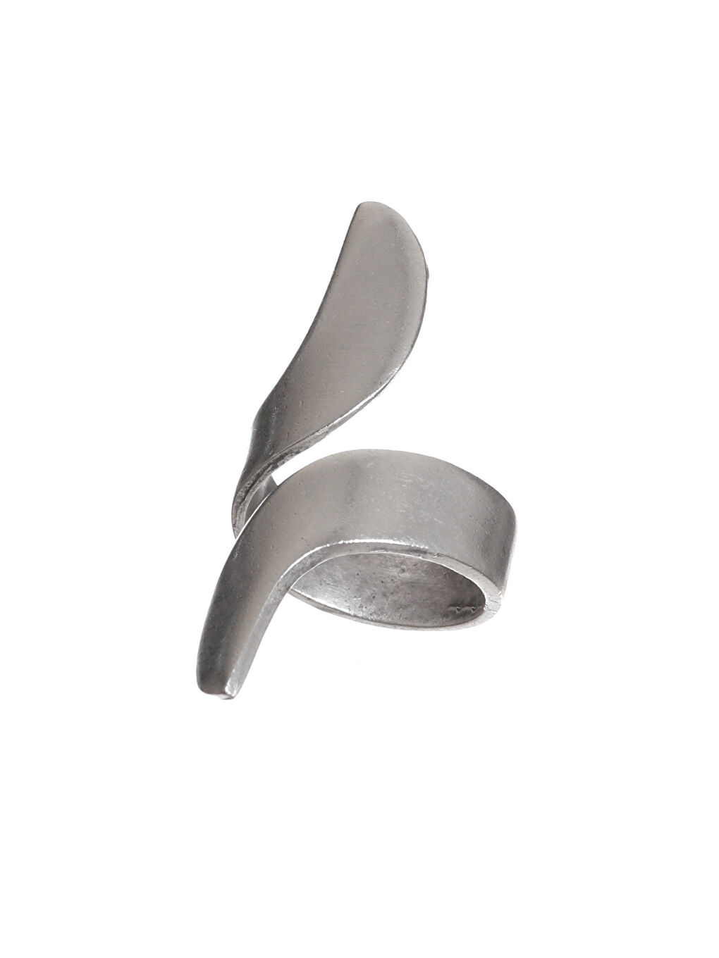 Gri Kadın Antik Gümüş Kaplama Dolama Formlu Ayarlanabilir Splash Yüzük-1