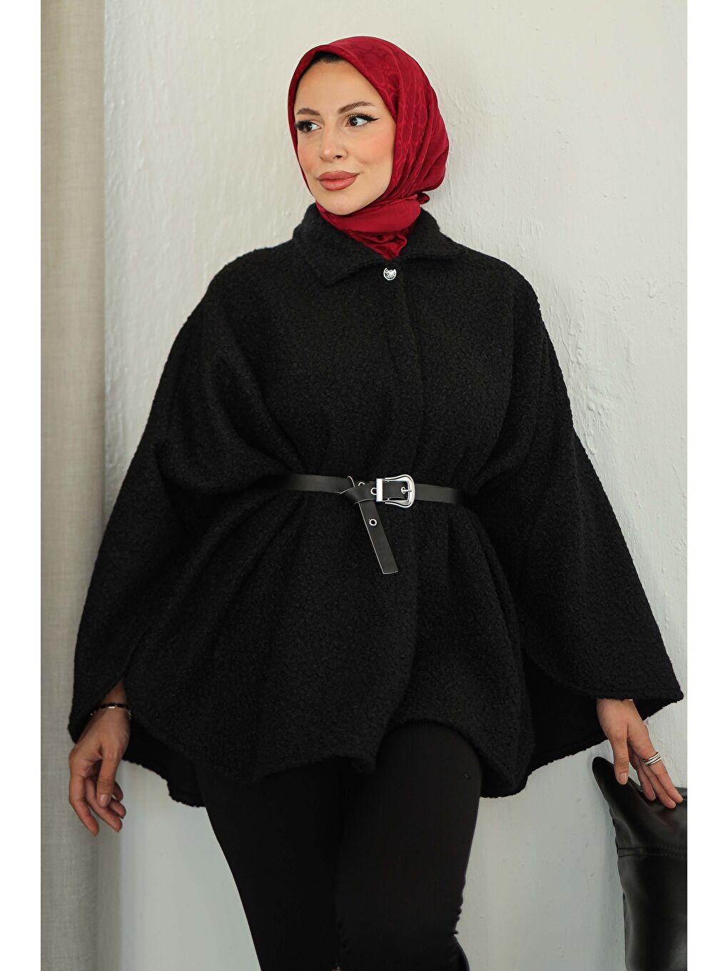 Kemerli Buklet Panço Siyah - 27823-SIYAH-3