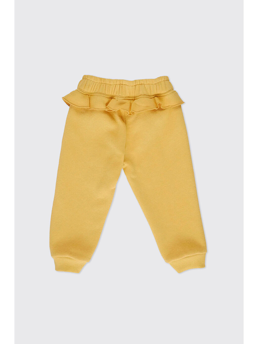 Kız Bebek Beli Lastikli Sarı Eşofman Altı-1
