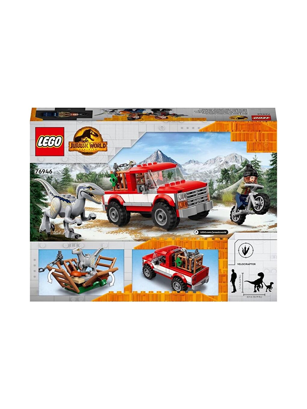 Lego Karışık Lego Jurassic World Blue ve Beta Velociraptor Yakalama 76946 - 3