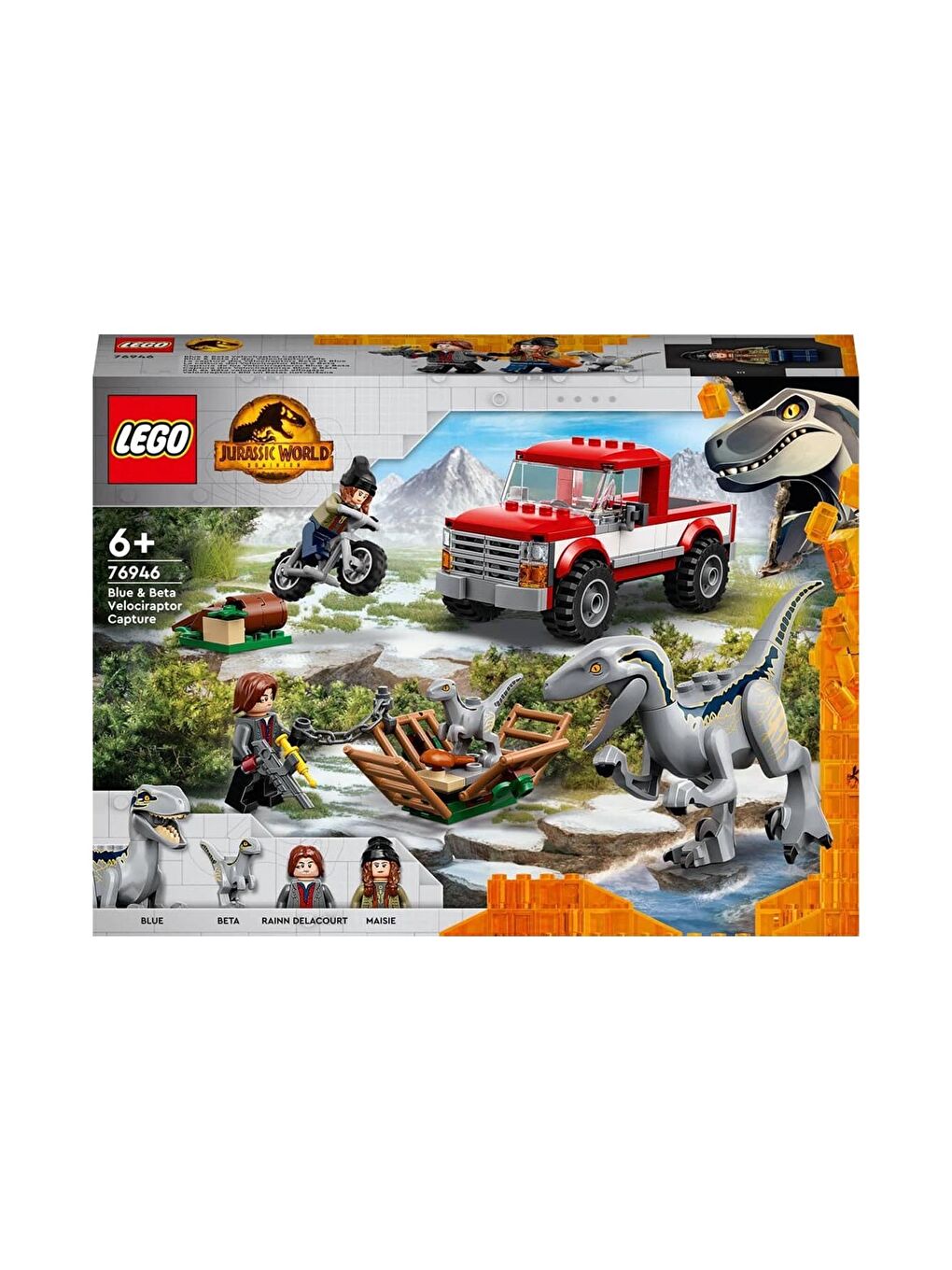 Lego Karışık Lego Jurassic World Blue ve Beta Velociraptor Yakalama 76946 - 4