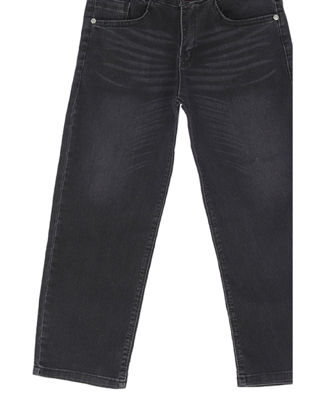 Siyah Erkek Çocuk Esnek Belli Elastanlı Geniş Kesim Jean Pantolon 13-17 Yaş 12367-1