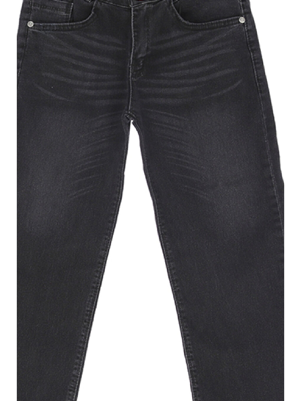 Siyah Erkek Çocuk Esnek Belli Elastanlı Geniş Kesim Jean Pantolon 13-17 Yaş 12367-2