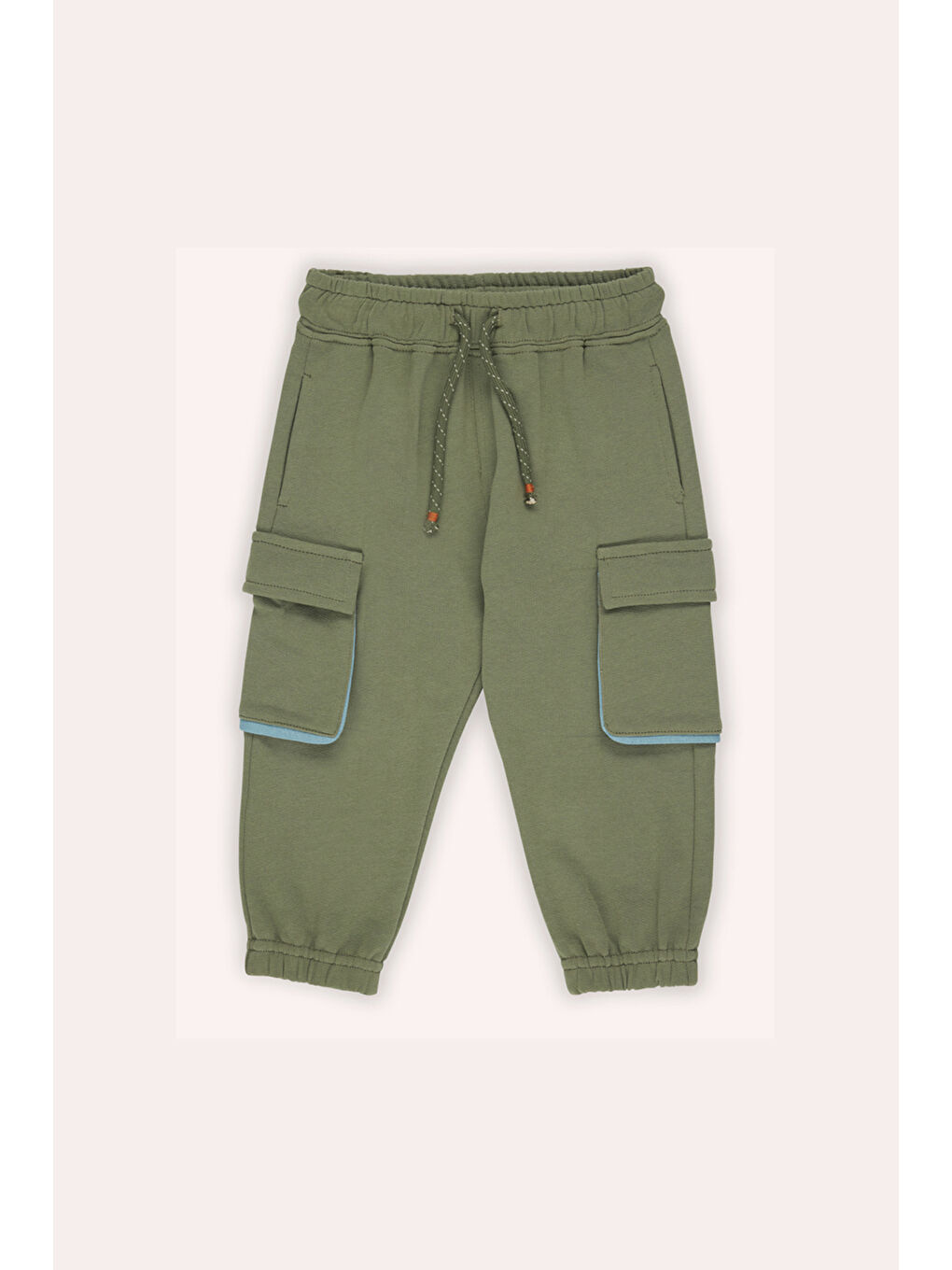 Erkek Bebek Paçası Lastikli Haki Eşofman Alt